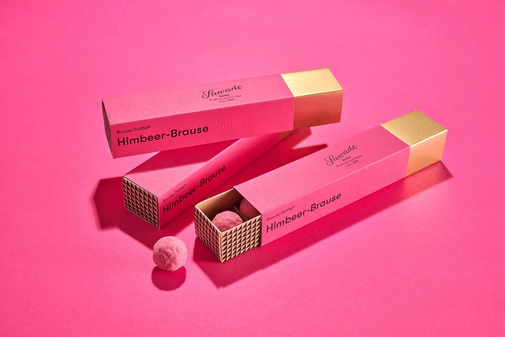 Pralinenstangen Himbeer Brausetrüffel